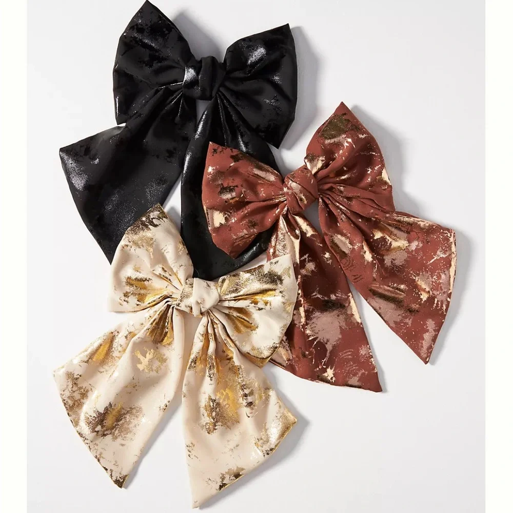 Anthropologie jumbo Shimmer Hair Bow